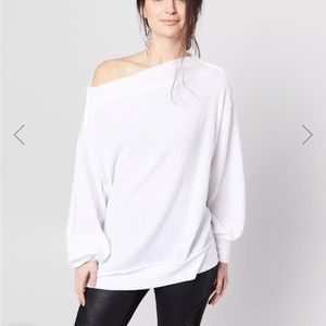 Free People soft oversized white sweater
